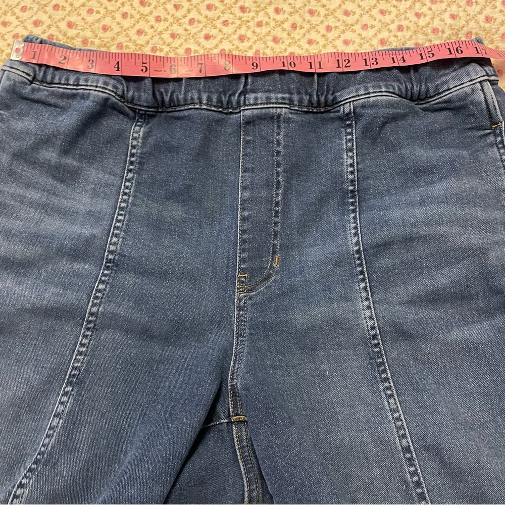 Madewell Pull-On Relaxed Jeans in Caville Wash Seamed   Women’s Size Large - Picture 9 of 15